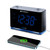 Emerson CKS1507 Smartset Radio Alarm Clock, 1.4" Blue LED Digital Display, USB Charging Port, Brightness Dimmer Controls, Bluetooth Connectivity, Set Alarm to Radio, Music, or Buzzer, Black