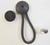 StayPut Bungee/Shock Cord Fastener, Black w/White Surface Attachment Knob & Mounting Screw (1)
