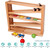 Wooden Ramp Racer. Race Track for Toddlers and 3 Wood Cars and 2 Balls,Toddler Toys for 1 2 3 Year Old Boy and Girl Gifts
