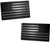 MULL USA 3D Metal Flag Auto Emblem for Cars Trucks 2pcs Forward and Reverse Set (5"x3", Black/Black)