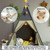 TreeBud Teepee Tent for Kids Stripe Padded Mat Foldable Dark Tone Grey Play Tents for Girl and Boy with Carry Case Wooden Pole Printing Canvas Tepee Playhouse for Child Indoor Outdoor