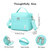 NOL Natural Organic Lifestyle Insulated Lunch Bags for Women Cooler Bag Lightweight Nylon Waterproof Lunch Box For Work（Small, Cyan