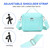 NOL Natural Organic Lifestyle Insulated Lunch Bags for Women Cooler Bag Lightweight Nylon Waterproof Lunch Box For Work（Small, Cyan