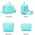NOL Natural Organic Lifestyle Insulated Lunch Bags for Women Cooler Bag Lightweight Nylon Waterproof Lunch Box For Work（Small, Cyan