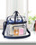 MAY TREE Clear Bag for Stadium Events 12×6×12 Clear Tote Lunch Bag with Reinforced Straps for Work and Sporting Events, Navy