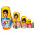 KaleaBoutique Long Lasting Collectible Beatles 5 Piece Russian Style Nesting Doll Memorabilia Stacking Matryoshka Doll - 5.75 Inches Tall - Includes a Glossy Blue Gift Box