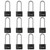 Guliffen Aluminum Pad Lock, 12 Pack Long Shackle Padlocks with Same Key, Gym Locker Lock of Metal for Outdoor Fence，Sheds, Storage Unit, Gate, Toolbox,Trailer，Garages