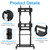 EZISE Rolling Dual TV Stand, Mobile TV Cart for Two 32-55 inch TVs with Storage and Lockable Wheels, Height Adjustable Portable TV Stand with Tilt Mount, Holds up to 132 lbs, Max VESA 600x400mm