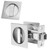 Dontay Pocket Door Passage Latches Not Lock, Large Lever, Double Sided Rotation, Privacy (Bed/Bath) Latch, Flush, Hardware for 2 3/8” to 2 3/16” Thickness Door(Brushed Nickel, 1 Pack)