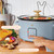 Beautiful 4-Quart Slow Cooker with Touch-Activated Display, Programmable Digital Controls, Removable Non-Stick Pot, Keep Warm Function, by Drew Barrymore (Cornflower Blue)