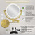 LEDOOLE Make up Mirror Wall Mounted with Lights and 10X Magnification Rechargeable, 8" Double Sided, 3-Colors Touch Dimmable Extended Arm 360 Rotation Foldable Cosmetic Mirror, Brushed Gold