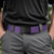 Mile High Life Cut To Fit Canvas Web Belt Size Up to 52" with Flip-Top Solid Black Military Buckle (Purple)