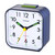Tinload Small Battery Operated Analog Alarm Clock Silent Non Ticking, Ascending Beep Sounds, Snooze,Light Functions (Blue)