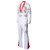 LVLING Mens 70s Aloha Elvis Costume Vegas Rock Star Jumpsuit (White, Medium)