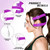 AF01B Women Nose Guard for Broken Nose Adults Adjustable Basketball Soccer Sports Face Shield Mask with Foam Padding for Youths Teens (Purple Close)