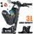 CHICLEW 3L Electric Scooter Bag, Waterproof Scooter Storage Bag with Multicolor Drawstrings, 3L Large Capacity Scooters Handlebar Bag, Compatible with Scooters, Bikes, Segway Ninebot and NIU