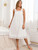 Bloggerlove Womens Sleeveless Nightgowns Soft Cotton Nightdress Long Button Down House Dress Tank Sleepwear with Pockets White L