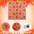 Breling 4 Pcs Fall Leaves Embroidery Tulle Napkins Thanksgiving Maple Leaf Napkins Cloth 17"x17" Terracotta Gauze Cheesecloth Dinner Decoration for Autumn Harvest Party Farmhouse Home Table Decor