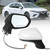 Paderson Right Passenger Side Mirror Assembly Fits 2018 2019 2020 2021 2022 2023 2024 Toyota Camry with Power Glass Heated Turn Signal Manual Folding Non Blind Spot Match White(6 Pins)
