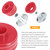 KF04060BK Body Mount Bushing Kit Fits for 2008-2016 Ford F250 F350 Super Duty 2WD 4WD Polyurethane Body Cab Mounts & Steel Sleeves & Hardware Red（60PCS）