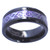 Fantasy Forge Jewelry Black Tungsten Royal Purple Celtic Dragon Ring 8mm Womens Mens Wedding Band Sizes 6-17