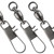 Dr.Fish 30 Pack Ball Bearing Snap Swivels, Swivels Fishing Tackle with Safety Interlock Snap Saltwater Freshwater Stainless Fishing Clips Clasp Leader Line Hook Sinker Connector #5