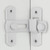 INIRET 2 Packs Flip Door Sliding Latches，Matte White 90 Degree Stainless Steel Bar Gate Latches Safety Door Lock,Sliding Door Antique Lock Gate Latches Wine Cabinet Carbon Steel Closet Door Latches