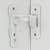 INIRET 2 Packs Flip Door Sliding Latches，Matte White 90 Degree Stainless Steel Bar Gate Latches Safety Door Lock,Sliding Door Antique Lock Gate Latches Wine Cabinet Carbon Steel Closet Door Latches