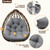 Tycdiose Egg Chair Cushion Replacement, Waterproof Outdoor Hanging Egg Swing Chair Cushions Pads, U-Shaped Thickened Cushions for Hanging Eggs Chair with Ties, 47x33x7 Inches (Grey)