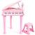Conomus 31 Keys Piano Keyboard Toy for Kids, Birthday Gift for 1 2 Year Old Girls，Pink Musical Piano Toy for Toddlers with Microphone and Stool