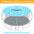 Trampoline Shade Cover 16 Foot , Trampoline Cover 16 Ft Round with Air Vent Anti UV Trampoline Tent 16ft Trampoline Top Cover for 16Ft No Standing Water Suitable