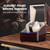 CHIYODA Single Watch Winder for Automatic Watches Solid Wooden Box with Mabuchi Motors, Battery Powered or AC Adapter