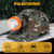 Lokilo Ultra-Bright LED Mining Headlamp,Rechargeable Waterproof Hard Hat White Light Headlight,Camouflage Miner Cap Included,Durable Mining Light for Underground Work and Outdoor Adventures (Orange)