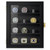 TJ.MOREE Championship Ring Display Case, 12 Ring Posts Baseball Ring Display Case, 8 x 10 Wall Mount Wooden Glass Shadow Box - Black
