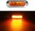 AOXLFU 20PCS Amber 12-24V LED Trailer Lights Side Marker Lights Front Rear Tail Clearance Lights with Chrome Bezel for Trailer Deck RV Truck Boat