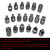 JEUCLEL 20PCS 3/8" Drive Oil Drain Sump Plug Key Set, Gearbox Hex Square Triangle Torx Spline Socket Set, Engine Repair Mechanic tool