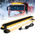 LRTER 42" Roof Top Strobe Light Bar Amber Light Bar, Emergency Warning Flashing Safety Beacon Double Side Traffic Advisor Lights Magnetic Base for Safety Vehicles Tow Trucks Pickup Snowplow, Amber