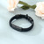 shajwo Cremation Jewelry Cross Urn Bracelet for Ashes for Women Men Keepsake Memorial Cuff Bracelet,Black 22cm