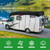 HFKJway 210D Oxford Cloth Rv Covers - Foldable Storage, Easy to Clean Trailer Tarp - Camper Cover Waterproof, Black - 7m x 3m
