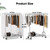 HOKEEPER Clothes Rack with Cover Clothing Racks for Hanging Clothes Heavy Duty Garment Rack, Adjustable Coat Rack with Lockable Wheels, Portable Closet for Bedroom, Living Room Laundry, Balcony
