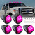 DERMOKA Cab Roof Top Marker Lights Led Clearance Running Lamps for 1999-2016 F250 F350 F450 F550 Super Duty Pickup Truck, 5PCS (Pink Purple)