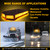 FOXCID 56 LED White Amber Mix Rooftop Strobe Beacon Lights Bar Controller Magnetic Emergency Traffic Warning Flashing Plow Light for Construction Vehicles Trucks Snowplow Tow Commercial Security Car