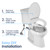 LUXE Bidet NEO 185 - Dual Nozzle, Self-Cleaning, Non-Electric Bidet Attachment for Toilet Seat, Adjustable Water Pressure, Rear & Feminine Wash (Blue)
