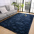 Pettop Fluffy Navy Blue Area Rug for Bedroom Living Room, 3x5 Feet Soft Plush Fuzzy Rugs for Girls Kids Boys, Non-Slip and Washable Rug for Nursery Classroom, Carpet for Rooms Decor