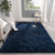 Pettop Fluffy Navy Blue Area Rug for Bedroom Living Room, 3x5 Feet Soft Plush Fuzzy Rugs for Girls Kids Boys, Non-Slip and Washable Rug for Nursery Classroom, Carpet for Rooms Decor