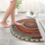 Half Round Door Mat,Semi Circle Bathroom Floor Rug,Mandala Boho Bohemian Non-Slip Welcome Entrance Way Absorbent Bath Mat,Microfiber Tufted Indoor Rug for Kitchen Living Room (Multicolor)…