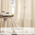 LAMIT Semi Sheer Linen Curtains 54 Inch Length 2 Panels, Light Filtering Panels Back Tab and Rod Pocket Neutral Drapes for Small Window/Bedroom, 52 x 54 Inch