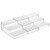 mDesign Plastic Expandable 3-Tier Storage Cabinet Shelf Organizer - Clear
