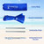 AMMSUN 6ft Folded Portable Travel Beach Umbrella with Sand Anchor Tilt Air vent UPF 50+UV Protection Fit In Suitcase Compact Foldable Telescopic umbrellas for Patio Garden Beach Pool Blue