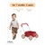 PULA Baby Push Walker with Wheels Toddler Wagon for First Learner Baby Toys 6-12 Months, 1 Year Old Birthday Gifts, Indoors and Outdoors (Red)
